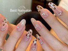 Best Nail 銀座店【ワンホンネイル・スカルプ・パラジェル・上品ジェルネイル】/ヒョウ柄ネイル