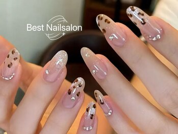 Best Nail 銀座店【ワンホンネイル・スカルプ・パラジェル・上品ジェルネイル】/ヒョウ柄ネイル