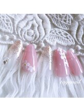 たゆ ネイル(たゆnail)/ピンクパラジェルフラワーネイル