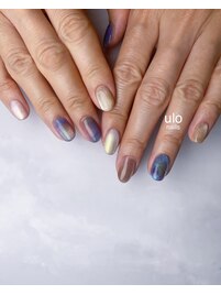 梅雨色ニュアンスネイル