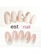 エストラッシュアンドネイル 銀座店(est lash&nail)の写真/映えるネイルを提案*【シンプルデザインネイル¥7300】シンプルデザインにワンポイントでキラキラパーツを♪