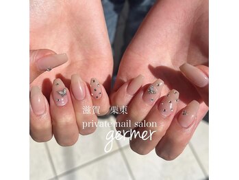 ワンホン系キラキラネイル☆