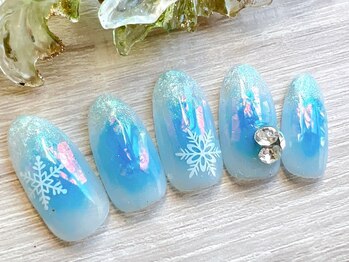 アミネイルズ(AmiNails)/チーク結晶ネイル♪
