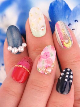 カラーズ 浜松店(colors)/甘辛ネイル(*^-^*)