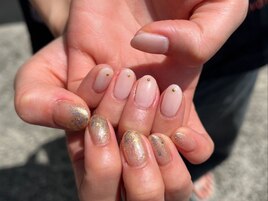 ニュアンスちぐはぐネイル