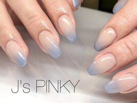 ブルーグラデーションネイル