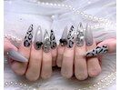レオパード 埋めつくし グレー