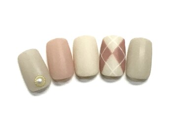 ネイルアンドまつげ リュフェール 五反田(Nail Lufaire)/アーガイルマットネイル