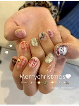 エヌーク バイ ブラウン(enurk by Brown)/Hand★POP！クリスマスネイル