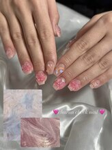 ルルシアン 代々木(luluchien)/ちゅるんワンホンチークネイル♪