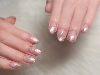 ノエル ネイル(NOEL)/ベージュ×ピンクラメ