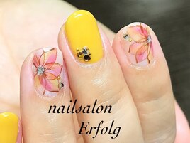 秋色フラワーnail/初回8500円
