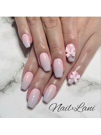 グラデーション＋リボン♪