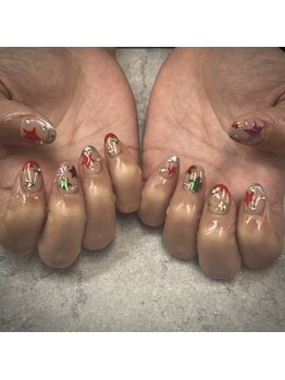 ネイルサロンファストネイルプラス 新宿店(FAST NAIL PLUS)/2024冬ネイル【星柄ネイル】