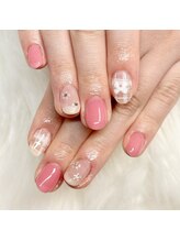 マイオティック ネイル(miotic nail)/パールフラワーデザイン