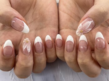 ディーネイル 池袋(D-nail)/[木村]フレンチ×夏花