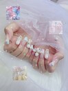 レース×薔薇ネイル