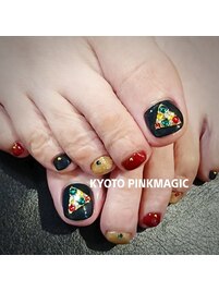 秋のフットネイル