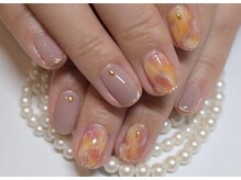 マジョラム ネイル(Marjoram Nail)/ふんわり感の秋ネイルが人気です