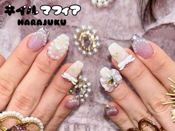 ネイルマフィア 原宿(NAIL MAFIA)/フラワー/春カラー/ミラー