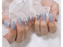ミルキーココ(milky Coco)/単色ブルーリボンネイル