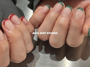 ネイルドットスタジオ 堺筋本町(NAIL DOT STUDIO)/クリスマスフレンチ