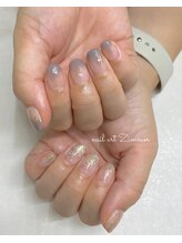 ネイルアート ジマー/クリアニュアンスのちぐはぐ