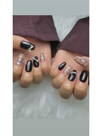 ブラック甘辛ネイル