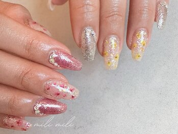 ミリ ミリ(mili mili)/押し花ネイル