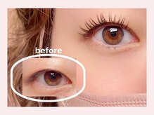 下がりまつ毛にはパーマ＋LEDエクステがオススメ。