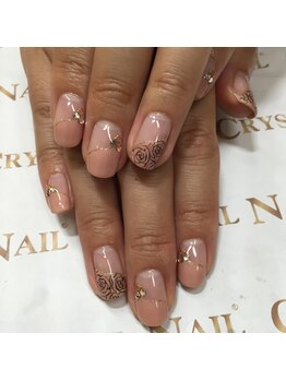 クリスタルネイル ゆめタウン博多店(CRYSTAL NAIL)/ローズネイル