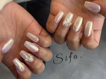 シファ(Sifa.)/オーロラ/蝶々ネイル