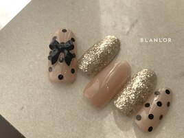リボン×キラキラ×ドット