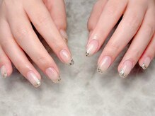 ブリスフルハピネス(Blissful happiness)/ガラスフレンチ風ネイル