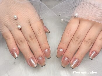 ティミネイルサロン(Timi nail salon)/スキニーフレンチ ¥6500