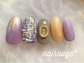ネイル―ジュ 札幌大通店(nairouge*)/冬♪ツィードネイル♪