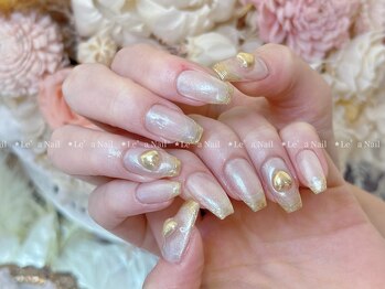 レアネイル 渋谷店(Le’a nail)/ミラーフレンチ☆