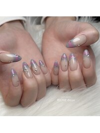 ボーダーフレンチネイル♪