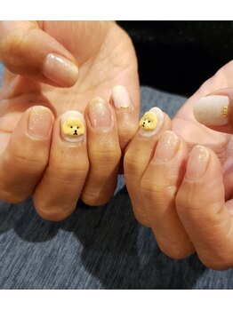 ネイルサロン リスタ(Rista)/犬 アニマル ワンカラー