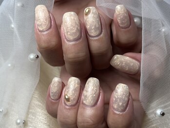 トリー アンド デリー(Toliy&Deliy)/優雅なレース風マーブルネイル