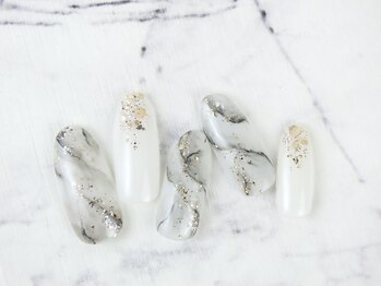 #ニュアンス #大理石ネイル