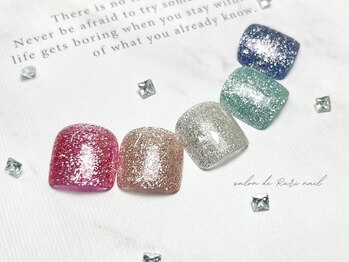 サロンドルリネイル(salon de Ruri nail)の写真/【フット需要最高潮☆】大人女性の必須アイテム★上品フット♪角質除去はジェルをされない方からも好評◎