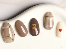 ザ ネイル パーラー 博多駅(The Nail Parlor)/チェック×テディベア