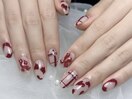 バレンタインネイル