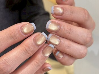 ラクエ(Laque)/ぷるマグ ブルー フレンチネイル