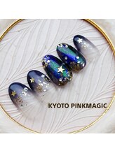 ピンクマジック(PINKMAGIC)/ネイビー星空ネイル