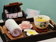 アリー 大阪/マッサージの締めはお茶とお菓子