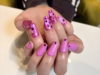 クレイジーネイルズ(CRAZY NAIL'S)/PINK バレンタインネイル