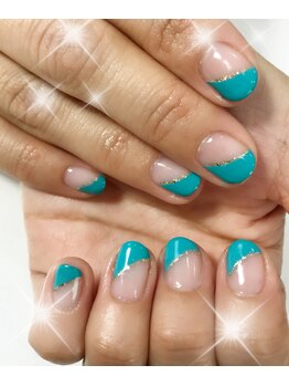 アートラウンジリハナ(Art Lounge Rihana)/斜めフレンチラメライン