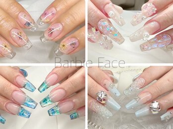 バービーフェイス 恵比寿(Barbie Face)の写真/《圧倒的美フォルムで理想超え★》長さ出しで韓国.ワンホン.ブライダルネイルも自由自在♪モチの良さ◎